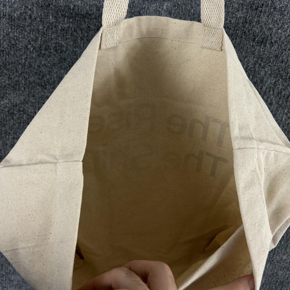 Vuori Tote Bag Large Beige Canvas Logo Shopper Gym Beach Travel Casual Athletic - Picture 5 of 9